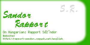 sandor rapport business card